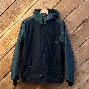 Quicksilver Black and Grey Snowboard / Ski Jacket